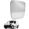 Esselle Parts Specchio Retrovisore per Fiat Fiorino dal 2007 Sinistro Lato Guida, Vetro Ricambio Esterno con Piastra ABS, Montaggio Plug & Play