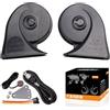 FARBIN Kit corno per auto con bottone, impermeabile, 12 V, super loud, treno, corno, lumaca elettrica, corno, corno, camion, corno, universale, per auto, moto, camion, barca, boutique Horn con