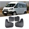 Homeponnew Per paraspruzzi in plastica robusta per Ford Transit Custom | anteriore e posteriore, sinistro e destro, su misura per Transit Custom, montaggio diretto, resistente alle intemperie