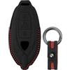 Jinhon per Lamborghini - Portachiavi di ricambio in pelle scamosciata per Lamborghini Urus 2021-2023 Portachiavi Revuelto realizzato a mano, accessori decorativi automatici, 3 pulsanti, nero