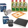 Somer Car KIT TAGLIANDO COMPATIBILE CON VW POLO 6R 6C 1.4 TDI 105 CV DAL 2014 4 FILTRI + 4LT 5W30