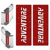 BLACK DOVES GRAPHICS Black Doves 2pcs RIFRANGENTI ADESIVI compatibile con GIVI Monokey Trekker Outback Bauletto Alluminio TOP CASE 37 42 48 L (rosso)