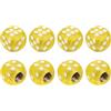 PATIKIL 8Pz Tappi Gomme Auto a Forma di Dado Plastica Antipolvere Giallo | Tappo Valvola Pneumatici Universali, per Coperture Valvola di Auto SUV Camion Moto e Biciclette