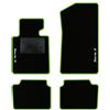 QUEMAR Tappetini Auto per Serie 3 E46 1998-2005, Bordo V.Acido, 2 Ricami | Kit Tappeti Moquette e Gomma su Misura / Set 2 Anteriori + 2 Posteriori / Ricami e Colori Personalizzati / Antiscivolo
