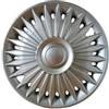 MotiveTech 1 × Copricerchio Resistente Copricerchi | Facile da Installare, Copricerchio a Razze, Lucido, Borchia, per Auto, Ruota, Argento, 13 Pollici