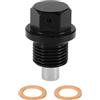 RATCHROLL Tappo Di Scarico Olio Universale Magnetico M14x1.25 1pc Nero | Materiale: Lega alluminio e rame. Compatibile: Per Chevy, per GMC. Funzione: Antisperimento, Riparazione filetto.