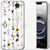 Choeeu ChoosEU Trasparente Cover per iPhone 17e / 16e con Fiori, Girasole | Sottile TPU Silicone Trasparente Custodia, Disegni Colorate Fiore Fiori Motivo, per Ragazza, Antiurto Protettiva Morbido Case