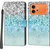 Salanheo Cover per Honor 600/600 Pro, Argento e blu | Portacarte, Chiusura Magnetica, Flip Case, Antiurto Custodia, Funzione Stand