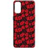 Mixroom - Cover Custodia Back case In TPU Silicone Morbida Per TCL 403 Fantasia Rose rosse N1025