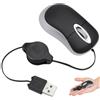 balacoo Mouse USB Mini Telescopico Ottico 1000 Dpi Nero in Plastica | Tre Tasti, Rotella a Tre Vie, Design Portatile, per Computer Desktop e Notebook, Ufficio e Casa
