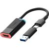 Hagibis Scheda di Acquisizione Video 2K, HDMI USB-C, 100W PD | Doppia interfaccia USB-A/USB-C compatibile Meta Quest 3/2/Pro, Switch 2, PS4/5: cattura e trasmetti su OBS senza driver