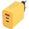 ASHATA GaN Caricatore compatto veloce, blocco caricatore USB C GaN 65 W adattatore di alimentazione PD a 3 porte, spina a parete QC3.0 Dual Type C ricarica rapida singola USB per IOS (spina UE)