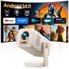 WiMiUS 【App integrate】Mini Proiettore Portatile Tiro Corto Auto keystone Rotazione a 270°, Videoproiettore controllo vocale/phone, WiFi 6 Two-Way BTH 5.4, WiMiUS Projector supporto 4K 1080P per casa/esterni