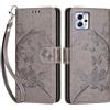 SIENIANLINE Cover per Motorola Moto G13 / G23 custodia portafoglio Farfalla Grigio | 3 scomparti carte, 1 tasca banconote, Chiusura magnetica, Supporto, Pelle PU flip cover per Moto G13 / G53