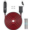 GIBBAB Prolunga accendisigari 156W 16AWG 4m con fusibile 20A, 12V/24V | Cavo di estensione in rame puro con cappuccio antipolvere, perfetto per camper, frigo portatile e compressore