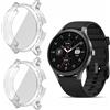 Blueshaweu Custodia compatibile per Fitpolo/TOOBUR/ZOSKVEE smartwatch DR06 1.27'', flessibile TPU protezione completa con pellicola protettiva antigraffio Custodia per DR06 (Trasparente+Trasparente)