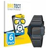 brotect Pellicola Vetro per Casio F-105W-1AWYEF | 6 Pezzi Chiara Protezione Schermo Made in Germany Durezza 9H Anti-Graffio Glass Screen Protector