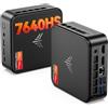 NiPoGi Mini PC ΑΜD Ryzen 5 7640HS (Max5.0 GHz, 6C/12T) 2.5GbE LAN W-11 Pro | migliore di R7 5825U/R7 5800U,16GB RAM/512GB SSD,WiFi 6/BT 5.2 4K Triplo Display(HDMI 2.0+DP 1.4+Type-C ) Lavoro D'ufficio