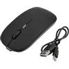Rvluw Mouse Wireless Ricaricabile Dual Mode Bluetooth e 2.4G con LED per Laptop, Computer, Tablet e Desktop