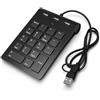 Leikurvo Numpad 2 in 1 con cavo e hub USB, tastierino numerico con 3 hub USB 2.0, tastierino numerico a 18 tasti, tastiera USB A/USB C, tastierino numerico ergonomico a 15° per laptop/desktop/PC/Windows/MacOS