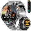 LIMIGE Orologio Smartwatch Uomo, 1400mAh 1.7 HD, 100+Sport, Nero | Batteria 1400mAh, Display HD, Chiamate Bluetooth, IP68 Impermeabile, Monitoraggio del sonno, Compatibile Android/iOS