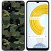 Tumundosmartphone Custodia in gel TPU per Realme C21, motivo mimetico con disegni