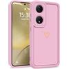 Choeeu ChoosEU Cuore Cover per Honor 90 Smart/Honor X7B 4G / 5G, Rosa | Custodia TPU Silicone Morbido, Disegni Elegante Colorate Love Heart Motivo, per Ragazza, Antiurto Protezione Case Copertura