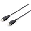 Equip 128871 Cavo USB (3 m, USB A, USB A, 2.0, connettore maschio/connettore maschio, nero)