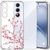 Choeeu ChoosEU Trasparente Cover per Samsung Galaxy A35 5G con Fiori, Sakura Rosa | Sottile TPU Silicone Trasparente Custodia, Disegni Colorate Fiore Fiori Motivo, per Ragazza, Antiurto Protettiva Morbido Case