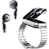 LICAEVEY Smart Watch con Auricolari, Smartwatch a Schermo HD da 2,01 Pollici per Uomini, Orologio Bluetooth 2 in 1 con Notifica dei Messaggi, modalità Sportive, Previsioni Meteorologiche, (Acciaio d'argento)
