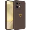 Choeeu ChoosEU Cuore Cover per Xiaomi Redmi Note 13 Pro 5G / Poco X6 5G, Marrone | Custodia TPU Silicone Morbido, Disegni Elegante Colorate Love Heart Motivo, per Ragazza, Antiurto Protezione Case Copertura