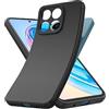 Verco Compatibile con Honor X8a, cover posteriore opaca per Honor X8a, custodia in silicone - nero