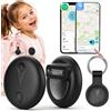 Focushine Localizzatore GPS Bambini,(Compatibile con iOS e Android) Mini GPS Silicone Custodia 2‑In‑1 Con Spilla Di Sicurezza E Portachiavi, Senza Abbonamento,Impermeabile IP68,Adatto per abbigliamento e zain