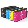 colorfly 953XL Cartucce per stampante compatibili con HP 953 XL Multipack 953XL cartuccia per HP Officejet Pro 8710 7740 7720 8210 8720 7730 8218 8715 8718 8725 stampante(confezione da 4)