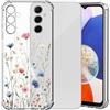 Choeeu ChoosEU Trasparente Cover per Samsung Galaxy A55 5G con Fiori, Blu Rosa | Sottile TPU Silicone Trasparente Custodia, Disegni Colorate Fiore Fiori Motivo, per Ragazza, Antiurto Protettiva Morbido Case