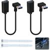 Wxuiqaz 2 pezzi Cavo di prolunga USB 3.0, prolunga USB angolato verso l'alto, USB-A maschio a femmina, adattatore a 90° con contatti placcati oro, per disco rigido chiavetta USB PC portatile HDTV, 30