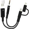zoyuzan Adattatore da USB C a jack per cuffie da 3,5 mm, AUX Lightning, cavo audio splitter, Dual DAC tipo C, accessorio per cellulare Apple per iPhone 17, 16, 15, 14 Pro Max, per iPad, compatibile con