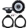 IPNOSIS Kit 2 Casse Posteriori ALPINE SXE-1725S da 16,5 cm per Audi A1 dal 2010 in poi con 2 Supporti Posteriori, 2 Connettori