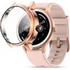 Blueshaweu Custodia compatibile per Fitpolo/TOOBUR/ZOSKVEE smartwatch DR06 1.27'', flessibile TPU protezione completa con pellicola protettiva antigraffio Custodia per DR06 (Rosa)