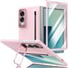 COQUE Custodia per Samsung Galaxy Z Fold 8 con Slot per S Pen-Rosa | Incluso stilo ultra-sottile, vetro 9H, telaio come cavalletto, PC opaco anti-impronta, pulsanti metallo