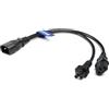 Eonvic IEC320 C14 a C13+C5 Y Splitter Adattatore Prolunga 250V 2.5A per Laptop Monitor, Computer
