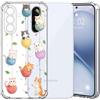 Choeeu ChoosEU Trasparente Cover per Samsung Galaxy A26 5G con Fiori, Gatto | Sottile TPU Silicone Trasparente Custodia, Disegni Colorate Fiore Fiori Motivo, per Ragazza, Antiurto Protettiva Morbido Case