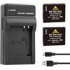 ASTENCH 2 batterie di ricambio DMW-BCM13 con caricatore per fotocamera Panasonic Lumix DC-TS7, DMC-FT5, DMC-LZ40, DMC-ZS40, DMC-ZS45, DMC-ZS50, DMC-TS5, DMC-TZ37, DMC-TZ40, DMC-TZ41