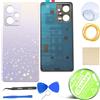iStable Vetro Posteriore Scocca Compatibile con Xiaomi Redmi Note 12 PRO 5G Back Cover Copri Imposta Viola