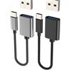 zoyuzan Adattatore OTG USB C a USB 3.0 cavo Stick (2 pezzi) per iPhone 17 16 15 Pro Max compatibile con Samsung per Apple iPad MacBook presa Thunderbolt porte trasferimento dati lettore di schede