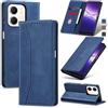 Jasonyu Cover per Oppo A5x 5G/4G, Portafoglio PU Pelle Custodia, Blu | Flip Libro, Slot Porta Carte, Magnetica, Funzione Supporto, TPU Antiurto