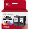HALLOLUX 540XL 541XL Cartucce Compatibili per PG-540 XL CL-541 XL 2-Pack | sostituzione per PIXMA TS5150 TS5151 MG2250 MG3150 MG3250 MG3550 MG3650 MG3650S MX475 MX435