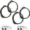 IPNOSIS Kit 2 Supporti Adattatori Altoparlanti Anteriori IP-SP188/B e 2 Posteriori IP-SP188/B per casse da 16,5 cm con 4 Cavi Compatibile con Fiat 500 X e 500 L, Alfa Romeo Giulietta