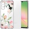 Choeeu ChoosEU Trasparente Cover per Samsung Galaxy A37 5G con Fiori, Rosa Tulip | Sottile TPU Silicone Trasparente Custodia, Disegni Colorate Fiore Fiori Motivo, per Ragazza, Antiurto Protettiva Morbido Case