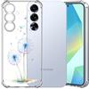 Choeeu ChoosEU Trasparente Cover per Samsung Galaxy S25, Blu Dente di leone | Sottile TPU Silicone Trasparente Custodia, Disegni Colorate Fiore Fiori Motivo, per Ragazza, Antiurto Protettiva Morbido Case